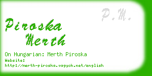 piroska merth business card